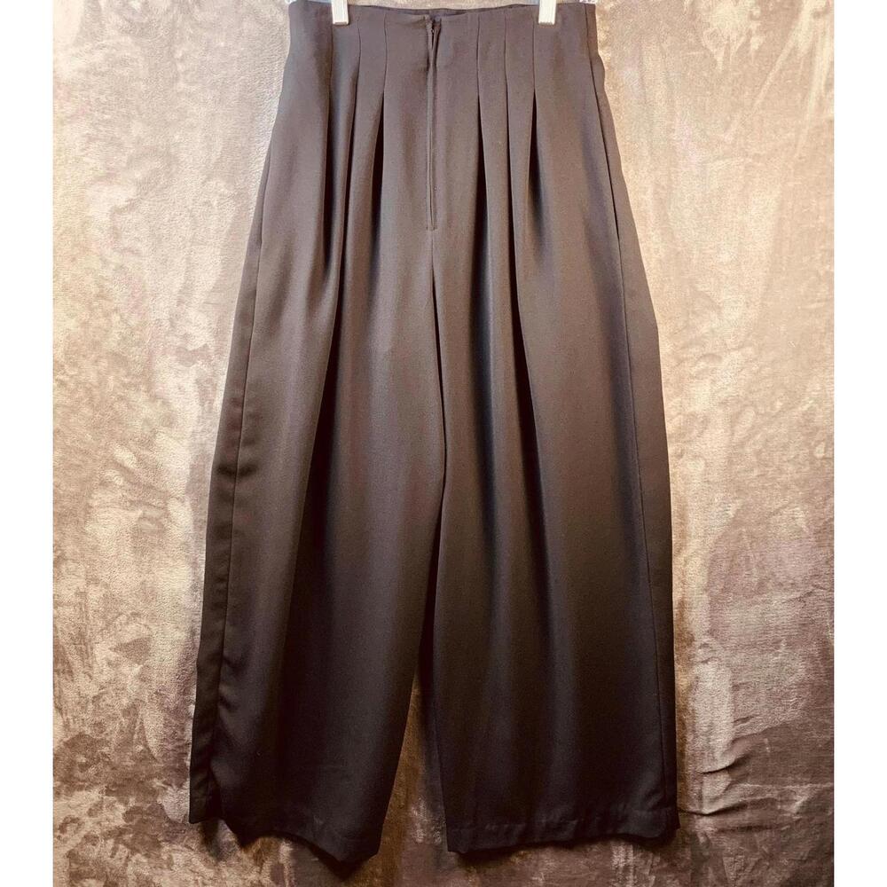 Nancy Johnson Women's Black Wide Leg Pants with Pleats (647)